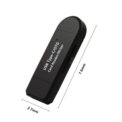 3 in 1 Micro SD Card Reader Adapter to Micro USB Type-C Converter For Phone Tablet