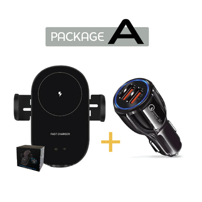 15W Automatic Clamping Wireless Charging Car Charger Mount Air Vent Phone Holder