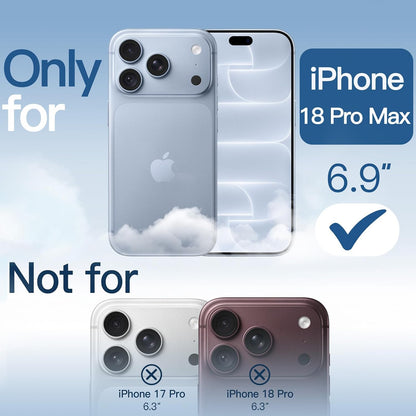 For Apple iPhone 18 Pro Max 6.9-inch Crystal Clear Case Compatible with MagSafe (Glacier)