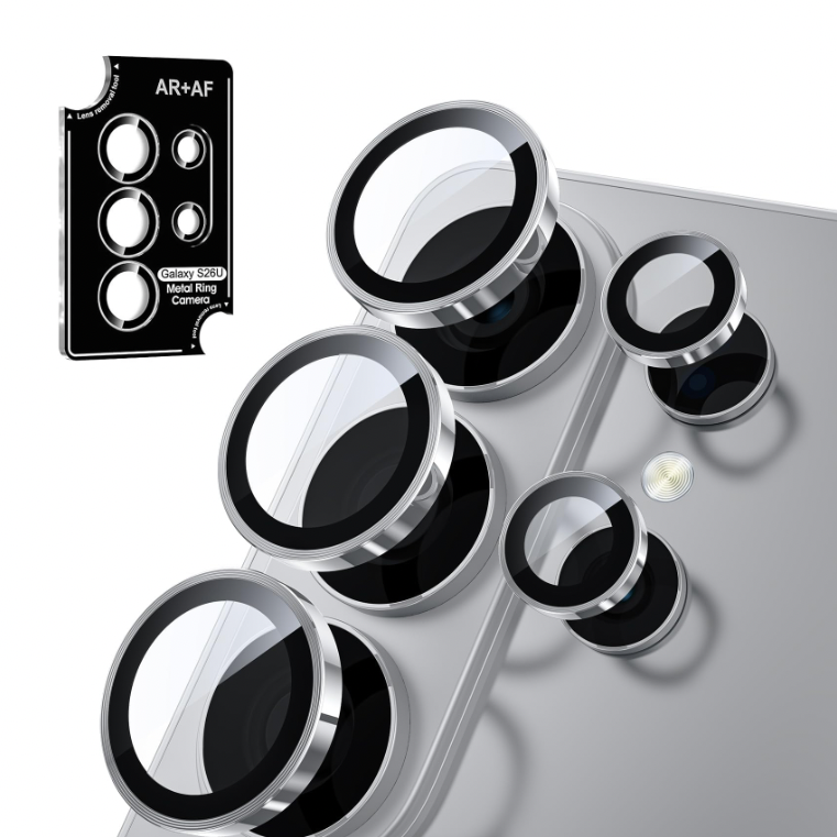 For Samsung Galaxy S26 Ultra Metal Camera Lens Glass Individual Eagle Protector Cover (Silver)
