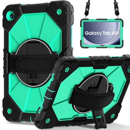 Rugged Stand Hard Case Shockproof Cover Strap For Samsung Tab A9 Plus
