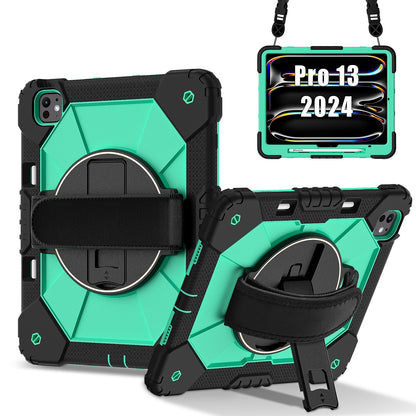 Rugged Stand Hard Case Shockproof Cover Strap For iPad Pro 13" (2024)