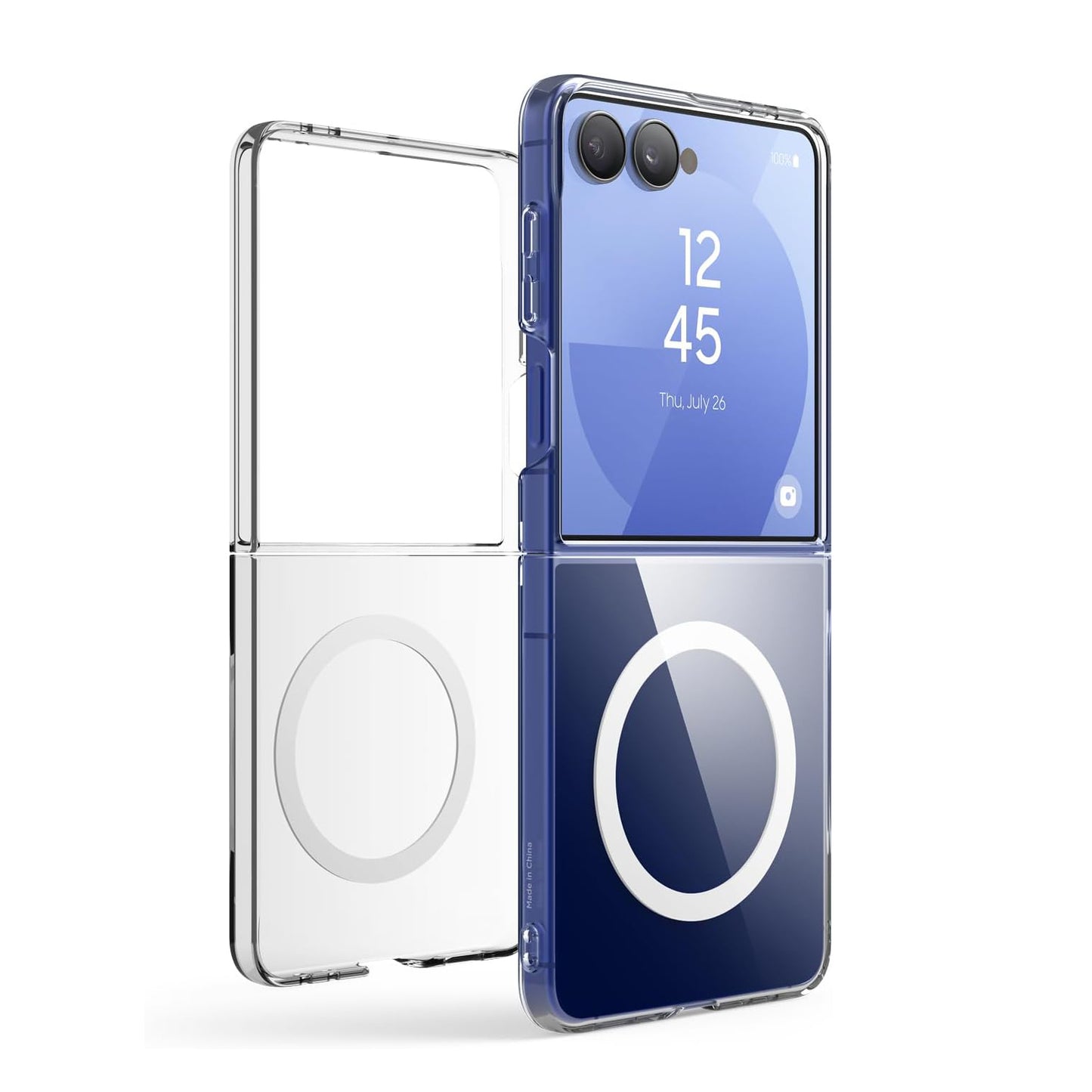 Magnetic Clear Case for Samsung Galaxy Z Flip 7 MagSafe Compatible Magnetic Shockproof Bumper Clear Cover