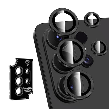 For Samsung Galaxy S26 Ultra Metal Camera Lens Glass Individual Eagle Protector Cover (Black)