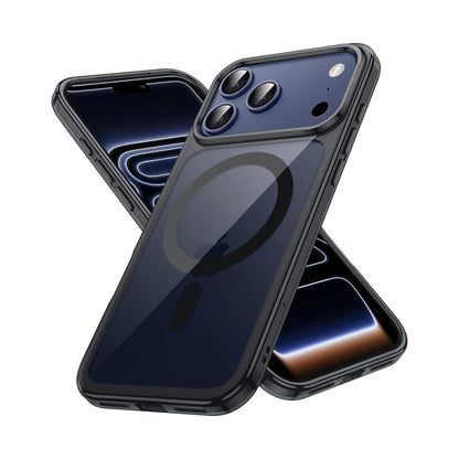 For Apple iPhone 17 Pro Max (6.9") Black Crystal Case Compatible with MagSafe