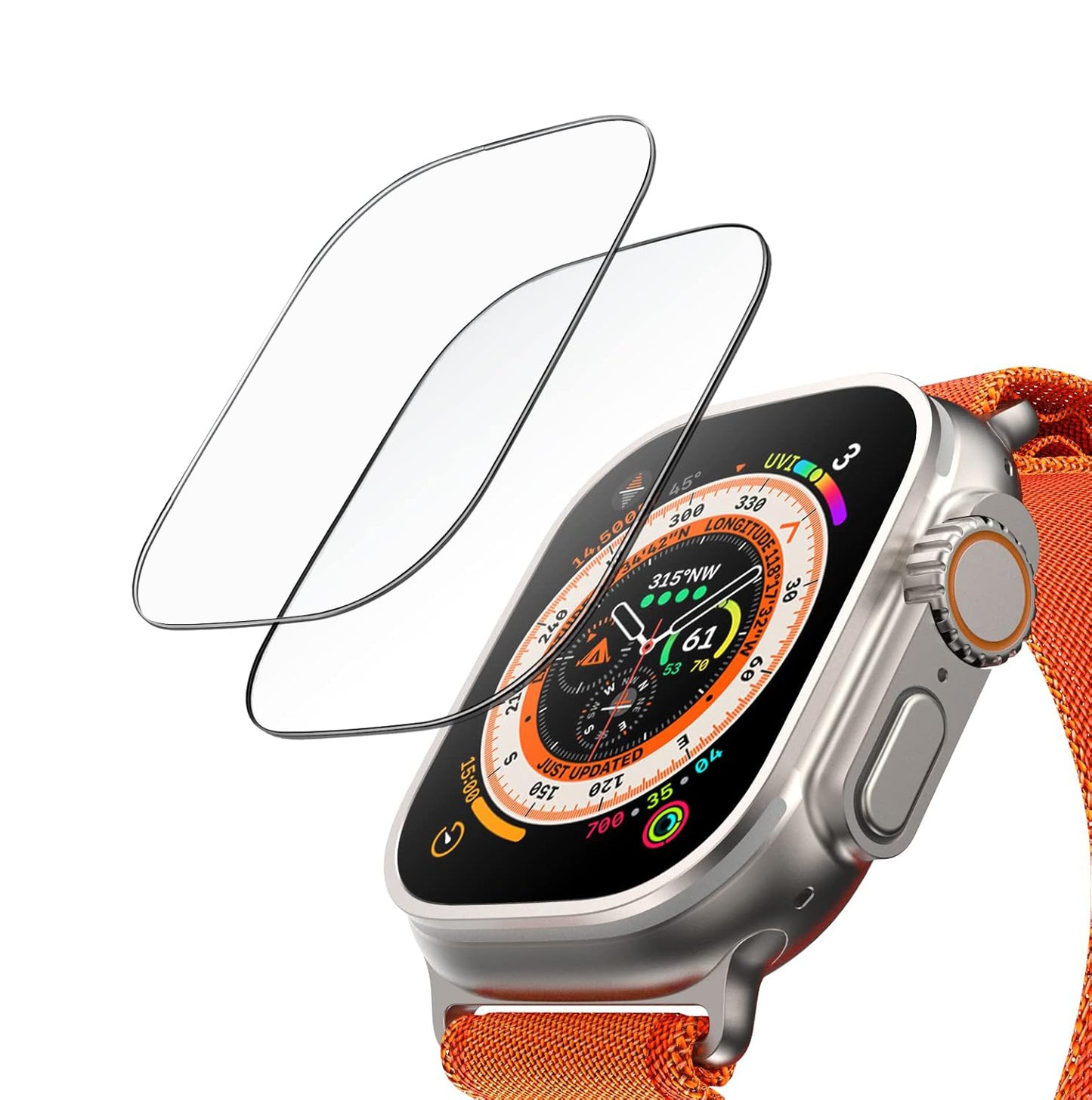 [2 Pack] For Apple Watch Ultra 3/2/1 49mm Tempered Glass Screen Protector