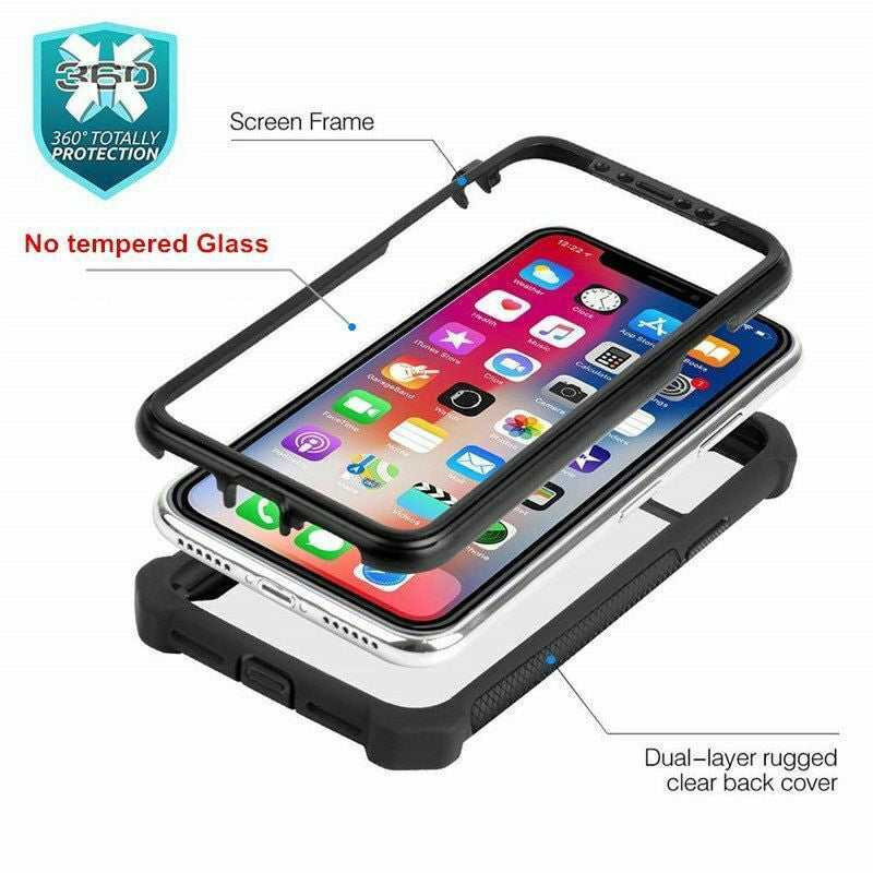 Shockproof Case Bumper Back Cover For iPhone 16 15 14 13 Pro XS Max Plus Mini XR X 8 7