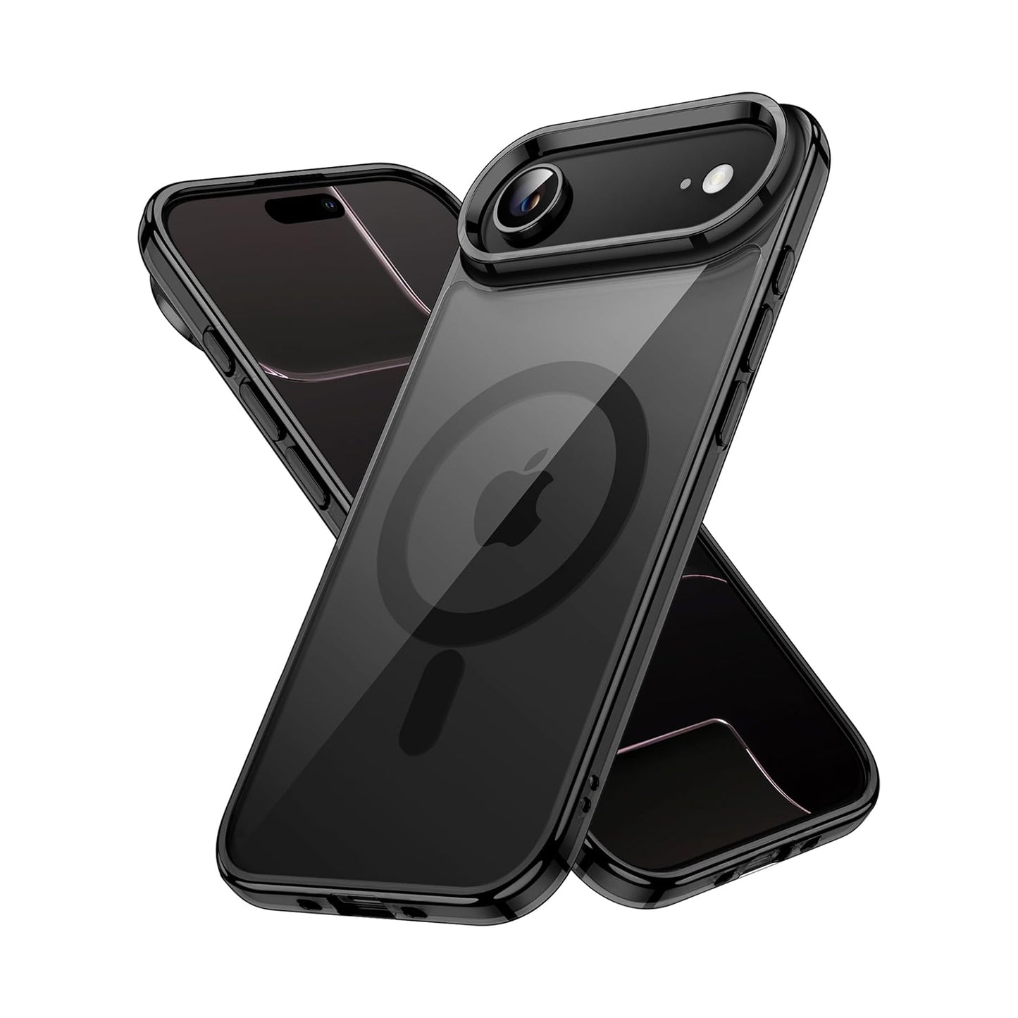 For Apple iPhone 17 Air (6.5") Black Crystal Case Compatible with MagSafe