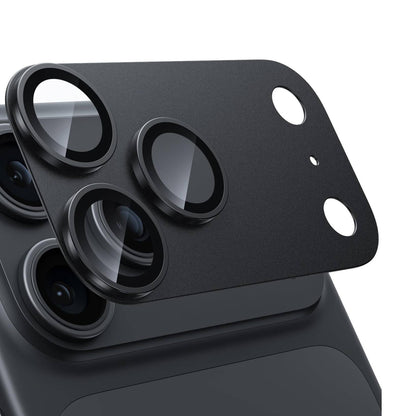 iPhone 18 Pro Max / 17 Pro Max Camera Lens Protector, Military Grade Aluminum Alloy & Tempered Glass, Black Titanium