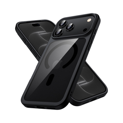 For Apple iPhone 18 Pro Max / 17 Pro Max (6.9") - Black Crystal Case Compatible with MagSafe