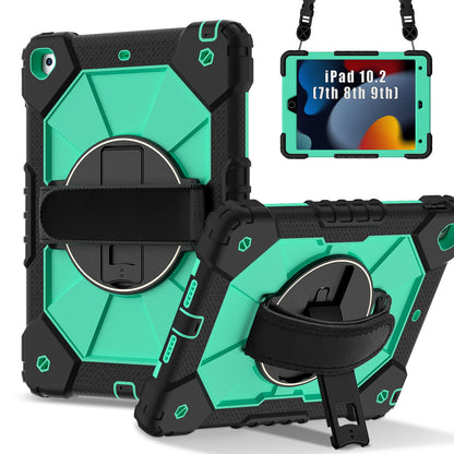 Rugged Stand Hard Case Shockproof Cover Strap For iPad 7/8/9 gen 10.2" (2019/2020/2021)