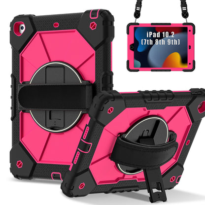 Rugged Stand Hard Case Shockproof Cover Strap For iPad 7/8/9 gen 10.2" (2019/2020/2021)