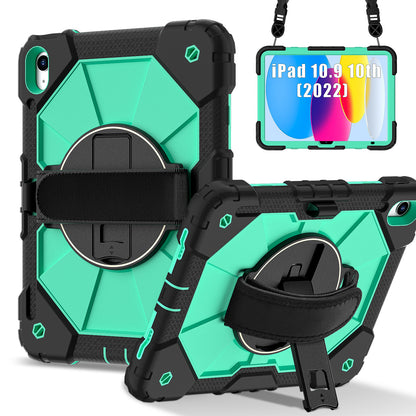 Rugged Stand Hard Case Shockproof Cover Strap iPad 10th gen 10.9" (2022) / 11th gen A16 (2025)
