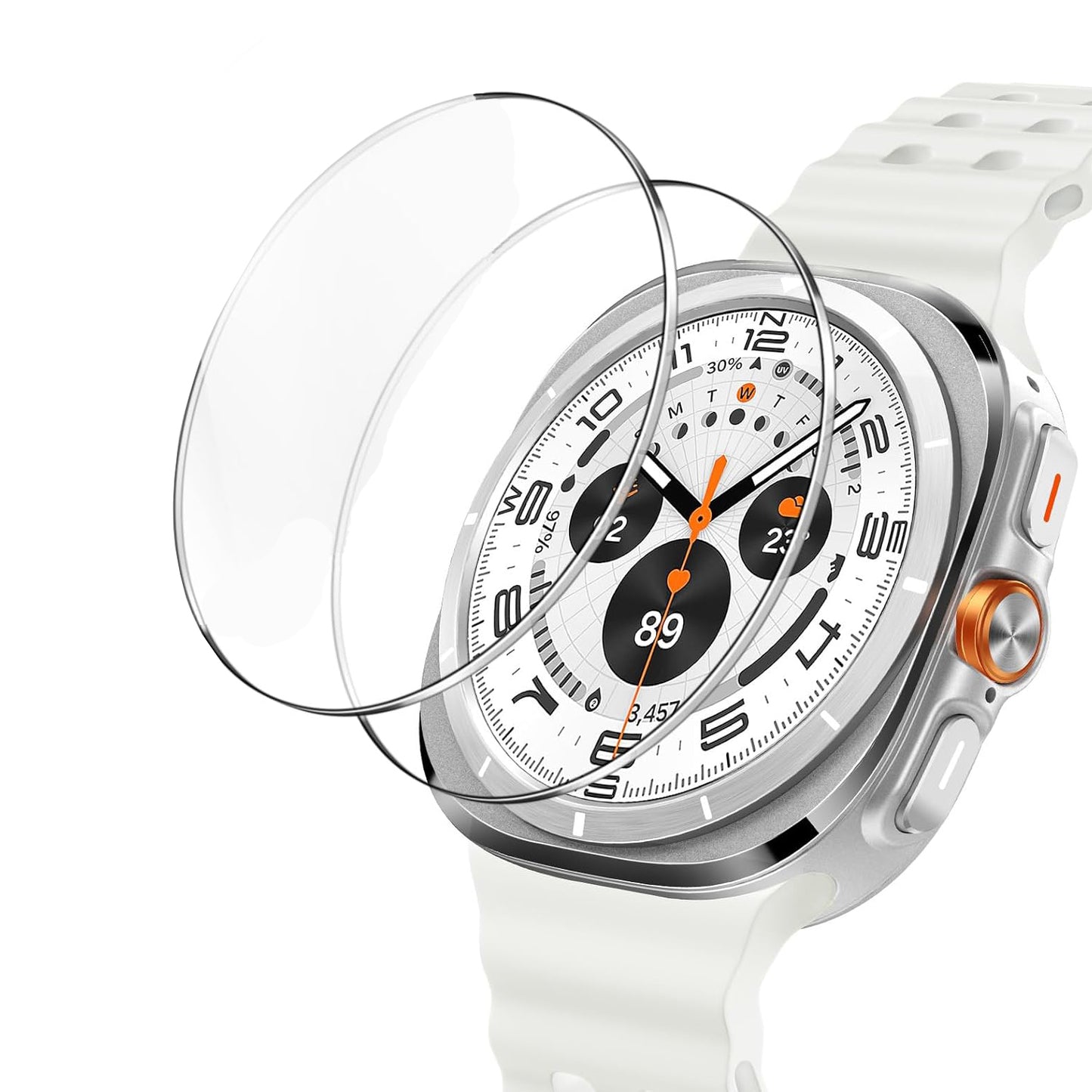 [2 Pack] For Samsung Galaxy Watch Ultra (2025/2024) / 6 Classic 47mm Tempered Glass Screen Protector