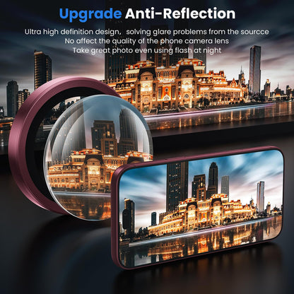 Metal Camera Lens Glass Individual Eagle Protector Cover - For Apple iPhone 18 Pro / 18 Pro Max / 17 Pro / 17 Pro Max (3pcs)