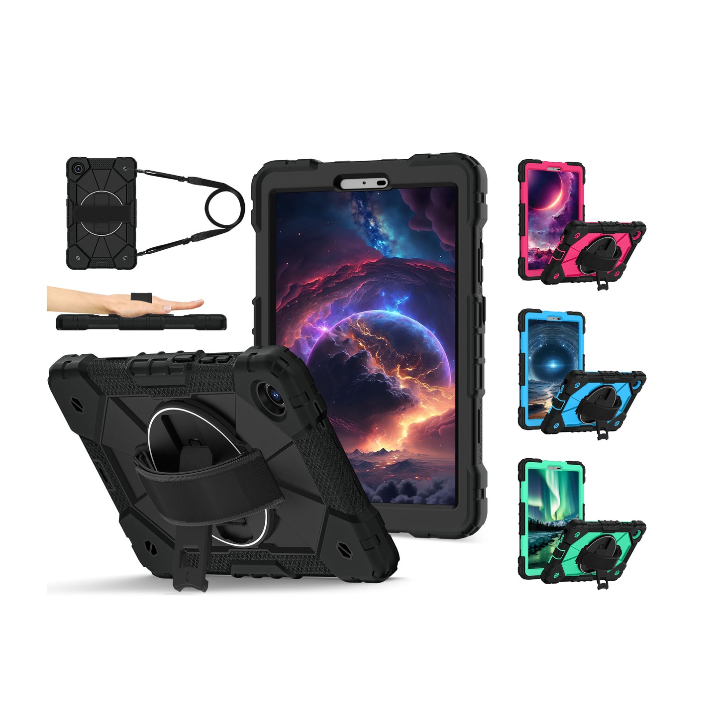 For Lenovo One 8.7" (2025) & Tab K9 TB305FU Rugged Stand Hard Case Shockproof Cover Strap