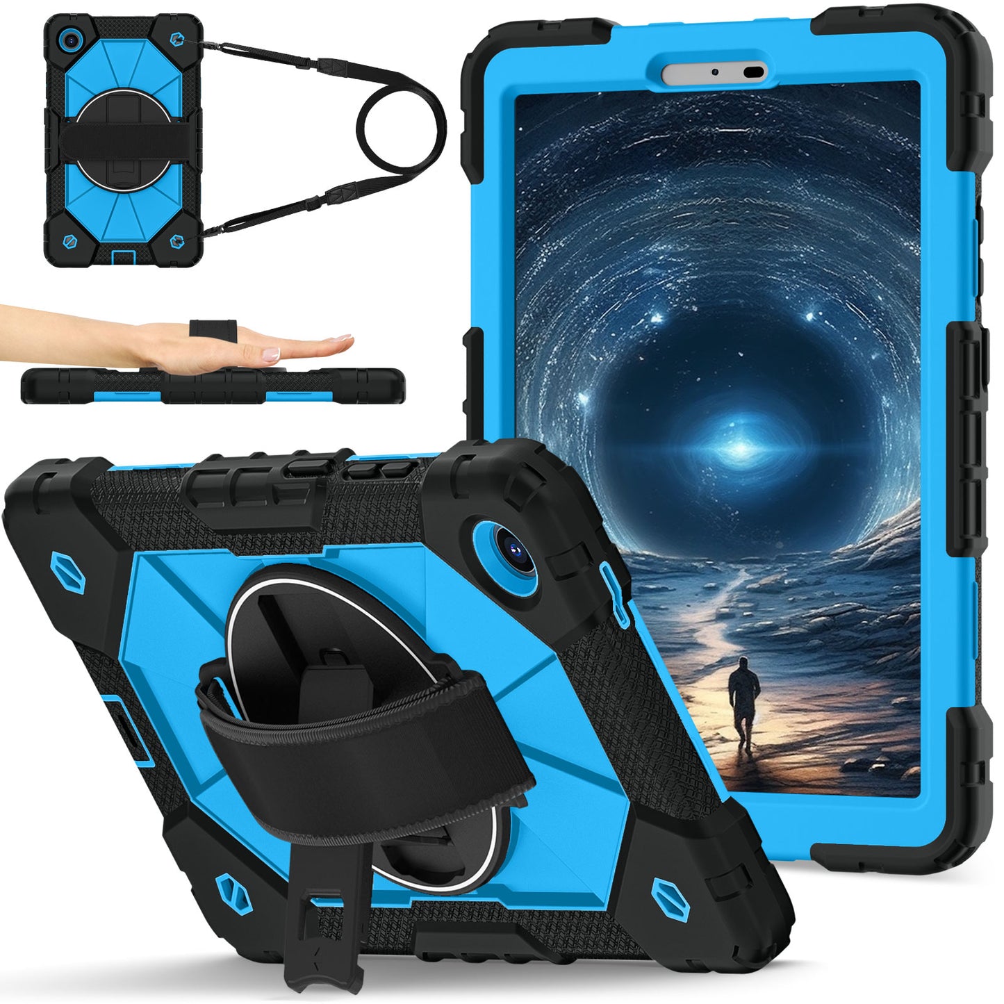 For Lenovo One 8.7" (2025) & Tab K9 TB305FU Rugged Stand Hard Case Shockproof Cover Strap