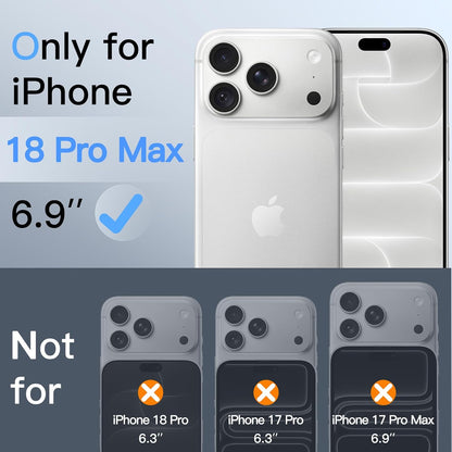 For iPhone 18 Pro Max (6.9”) Tempered Glass Privacy Screen Protector Anti-Spy 9H Hardness