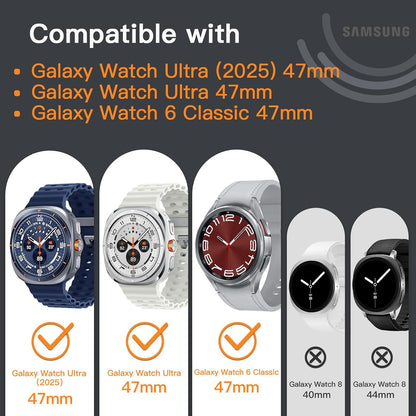 [2 Pack] For Samsung Galaxy Watch Ultra (2025/2024) / 6 Classic 47mm Tempered Glass Screen Protector