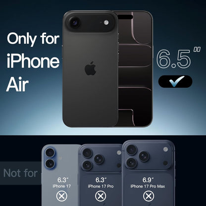 For Apple iPhone 17 Air (6.5") Black Crystal Case Compatible with MagSafe