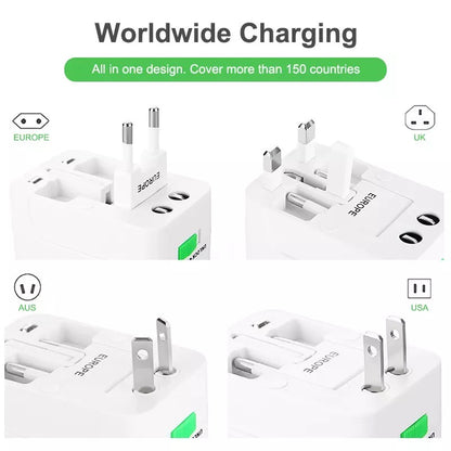International Universal Travel Adapter AC Charger US UK AU EU AS Plug Converter
