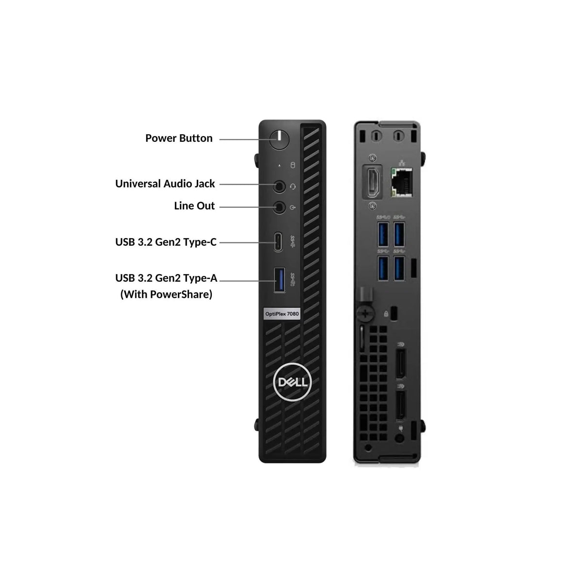 Dell OptiPlex 7080 Micro PC | Intel i7 10th Gen | 16GB RAM 256GB SSD | Windows 11 | Refurbished Micro PC Excellent