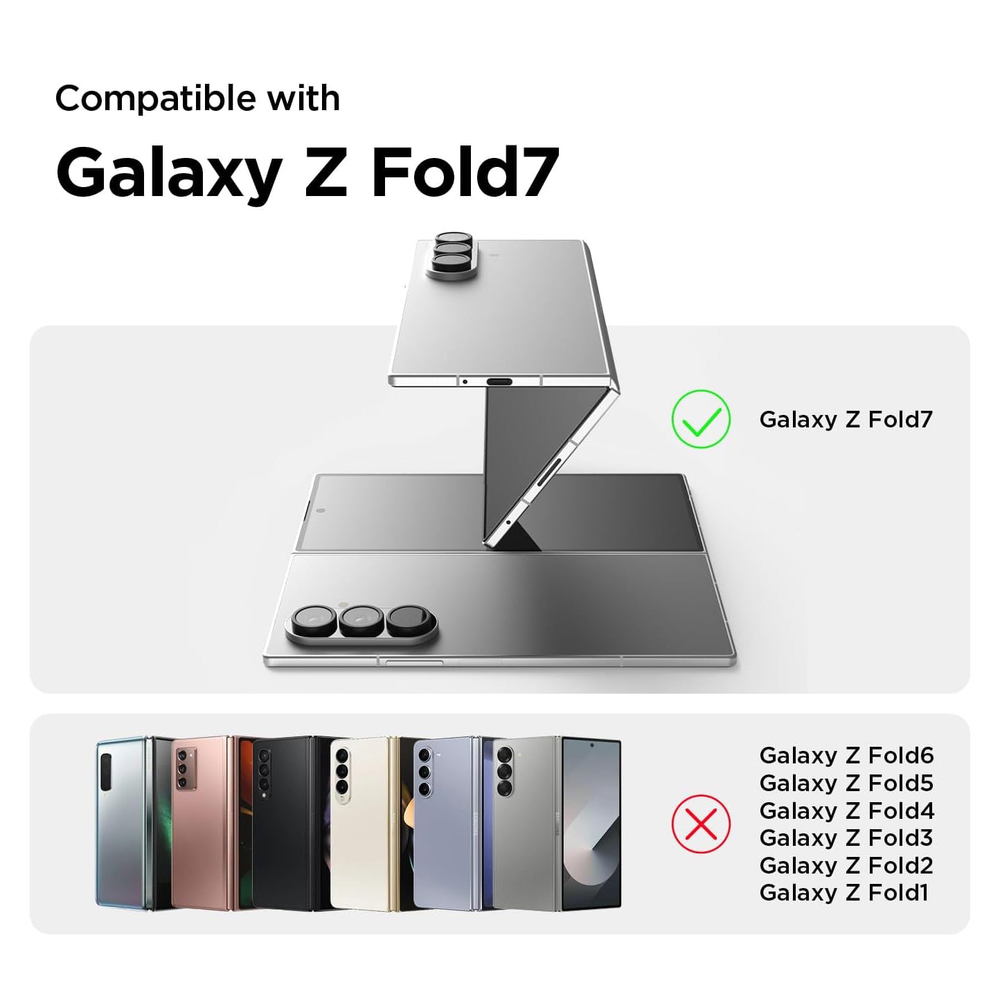 Magnetic Clear Case for Samsung Galaxy Z Fold 7 MagSafe Compatible Magnetic Shockproof Bumper Clear Cover