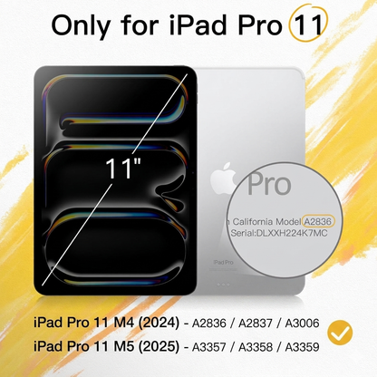 Paper Feel Screen Protector for iPad Pro 11" M5/M4 (2025/2024) Anti-Glare Matte PET Film for Drawing & Writing