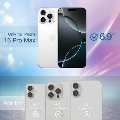 iPhone 16 Pro Max Glitter Case Clear MagSafe Compatible Sparkly Shockproof Bling Phone Cover