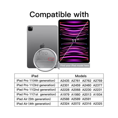 Paper Feel Screen Protector for iPad Pro 11" 4/3/2/1, Air 5/4 Anti-Glare Matte PET Film for Drawing & Writing