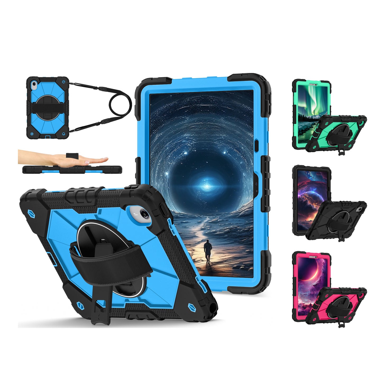 For Lenovo Tab M11 2024 11-inch (TB330FU) / Idea 2025 (TB336FU) Rugged Stand Hard Case Shockproof Cover Strap