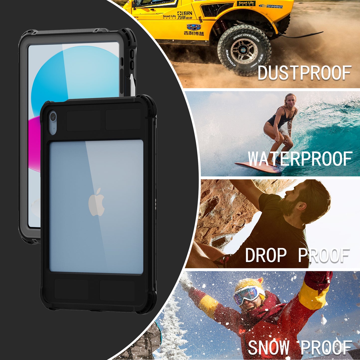 SHELLBOX Life Waterproof Case ShockProof Cover For iPad 10th gen 10.9" (2022) / 11th gen A16 (2025)