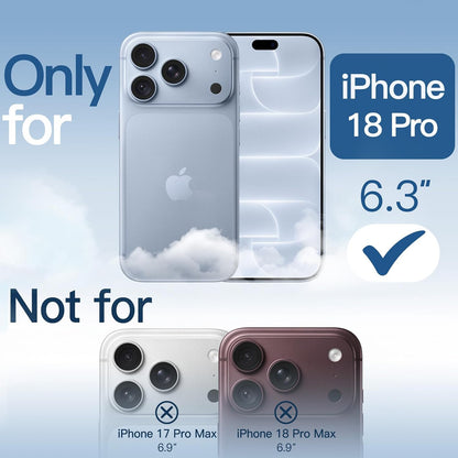 For Apple iPhone 18 Pro 6.3-inch Crystal Clear Case Compatible with MagSafe (Glacier)