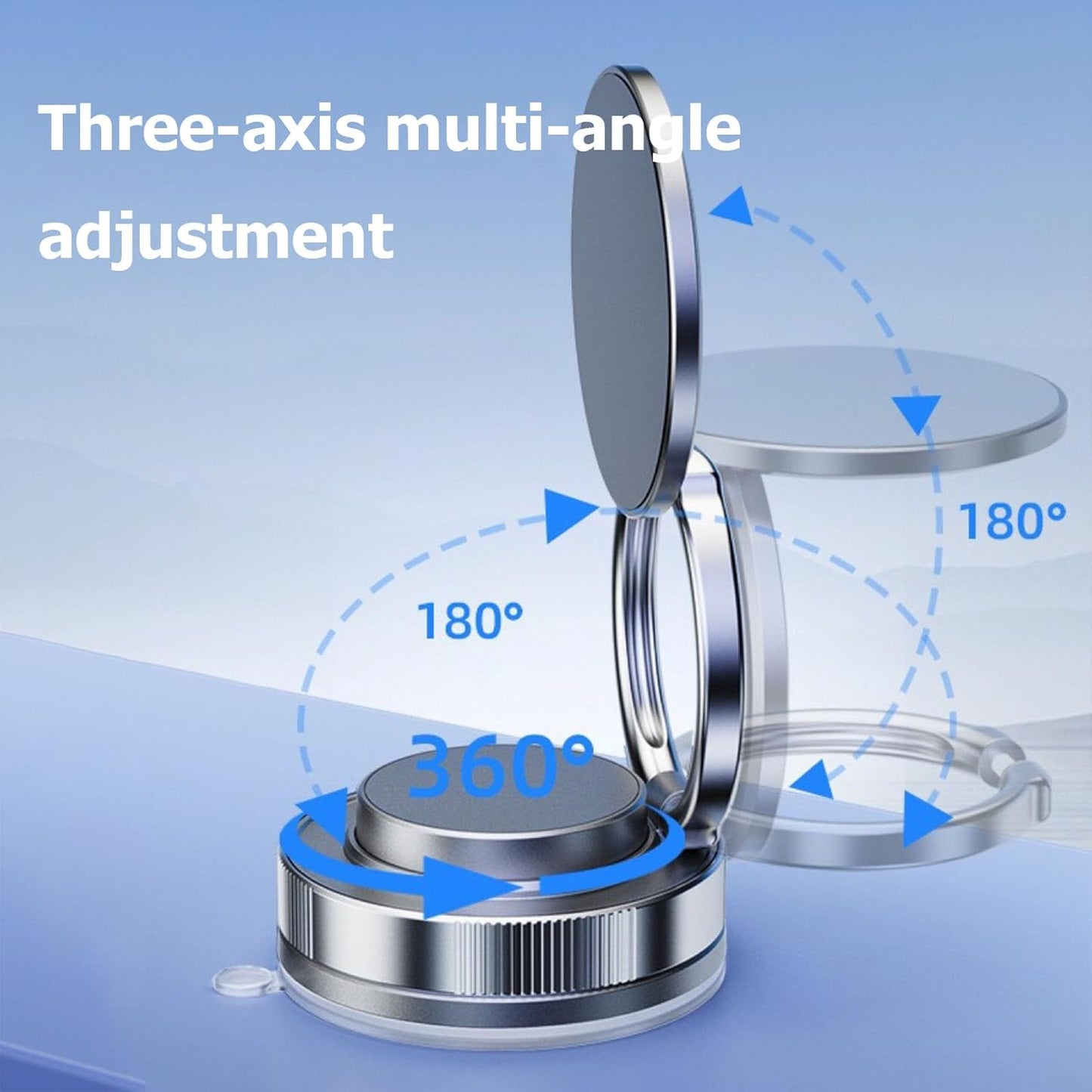 Vacuum Magnetic Suction-Cup Car Phone Holder Mount Foldable Stand