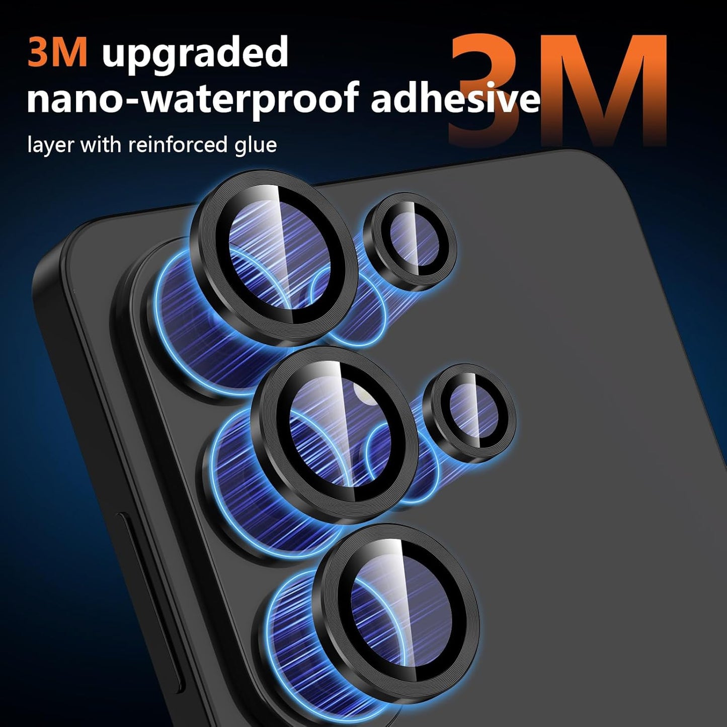 For Samsung Galaxy S26 Ultra Metal Camera Lens Glass Individual Eagle Protector Cover (Black)
