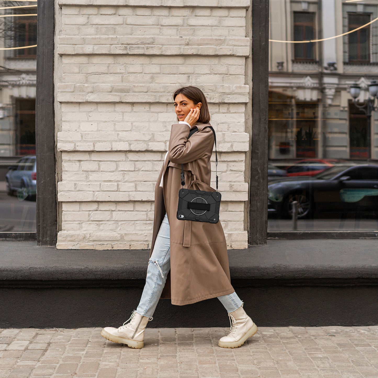 Rugged Stand Hard Case Shockproof Cover Strap iPad 10th gen 10.9" (2022) / 11th gen A16 (2025)