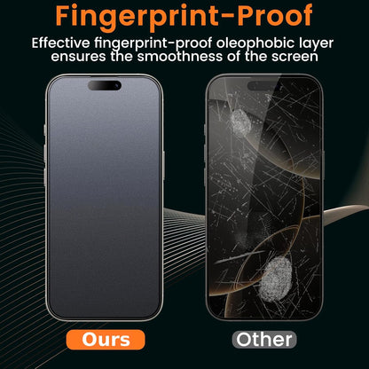 For iPhone 16 Pro Max (6.9”) Matte Anti-Glare Screen Protector 9H Tempered Glass Film