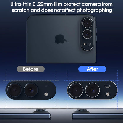 For iPhone 18 Duo 2026 Camera Lens Protector, 9H Tempered Glass, HD Clear, Anti-Scratch, Case Friendly
