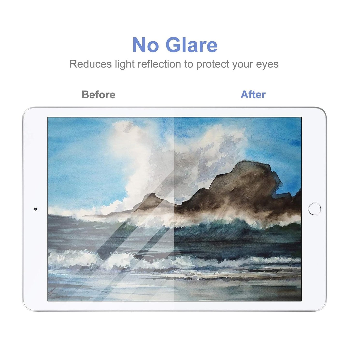 Paper Feel Screen Protector for iPad 9/8/7th Gen 10.2" (2021/2020/2019) Anti-Glare Matte PET Film for Drawing & Writing