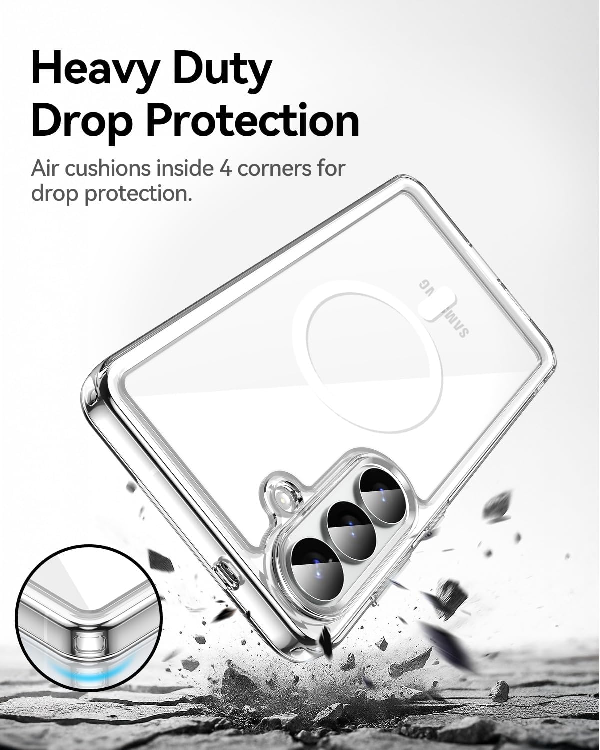 For Samsung Galaxy S26 Plus (6.7") Clear Magnetic Case, Hard Back Protective Cover, With MagSafe