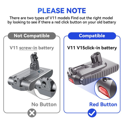 Battery For Dyson V11 Click-in Vacuum Cleaner