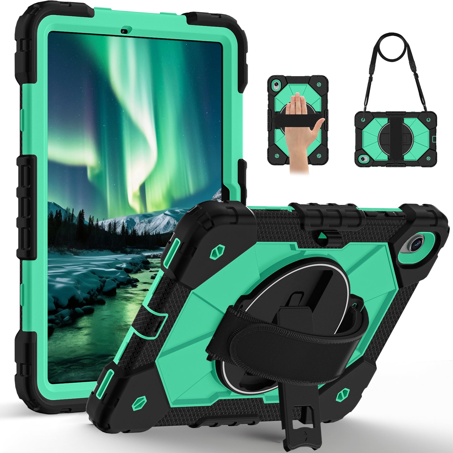 Rugged Stand Hard Case Shockproof Cover Strap For Samsung Tab S11 (2025 11" SM-X730 / SM-X736 / SM-X738)