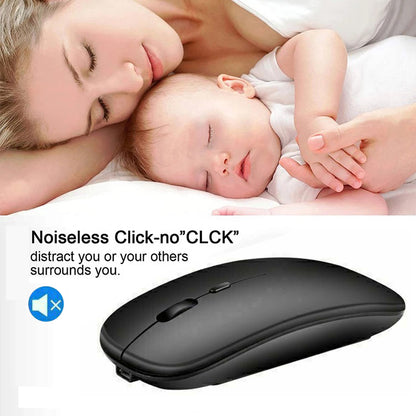 Optical Wireless Bluetooth Slim Rechargeable Mouse for Laptop/Tablet/Mac/iPad