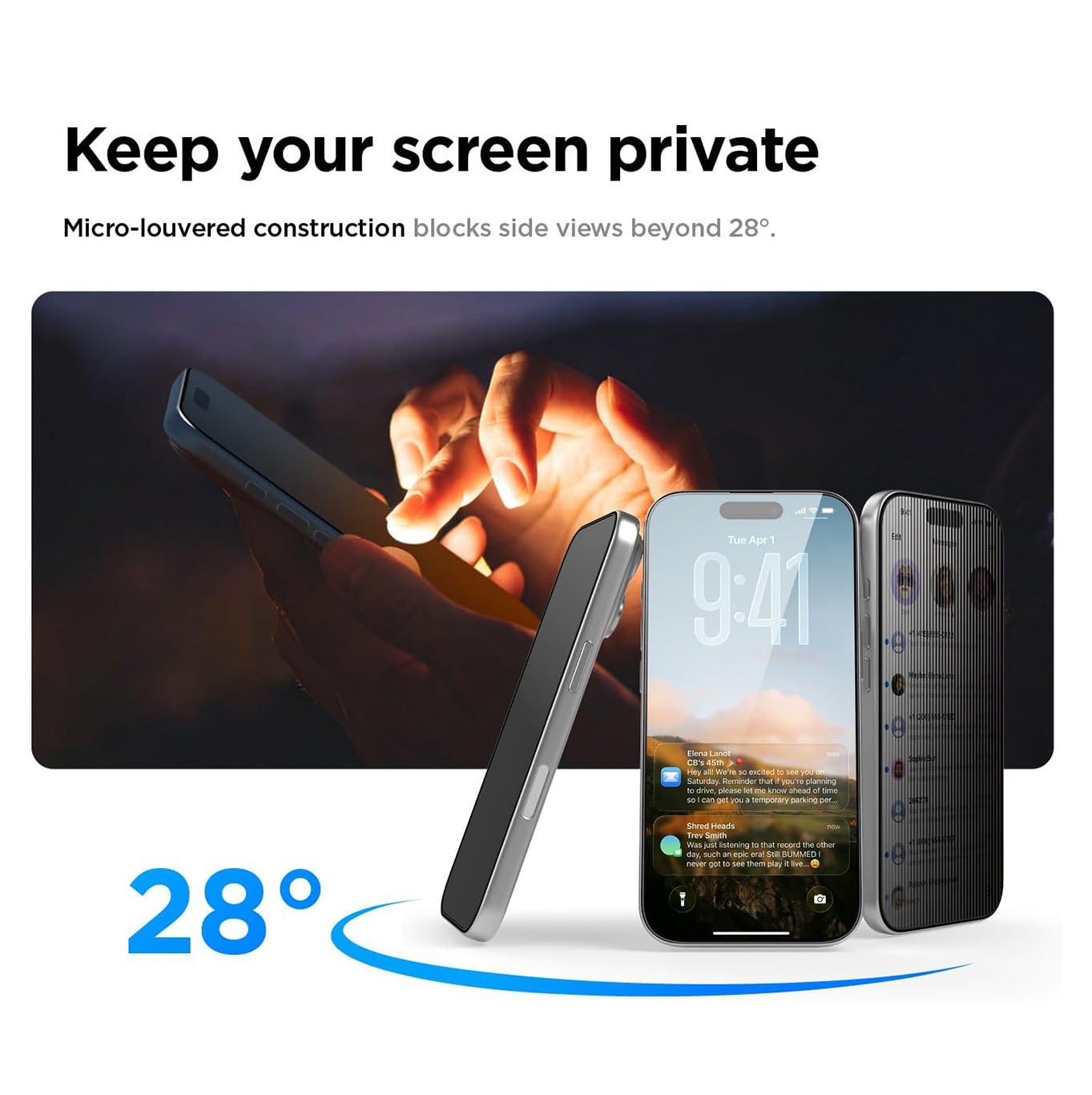 Tempered Glass Privacy Screen Protector Anti-Spy 9H Hardness For Apple iPhone 17 Pro Max (6.9”)