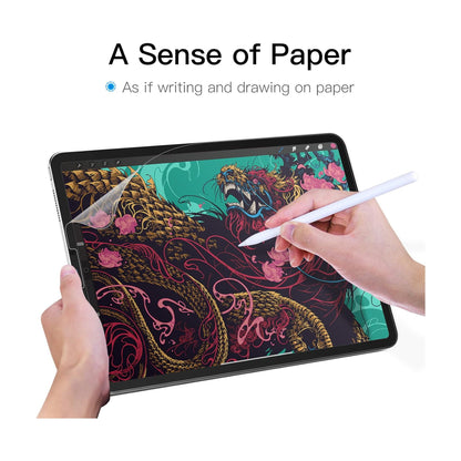 Paper Feel Screen Protector for iPad Pro 11" 4/3/2/1, Air 5/4 Anti-Glare Matte PET Film for Drawing & Writing
