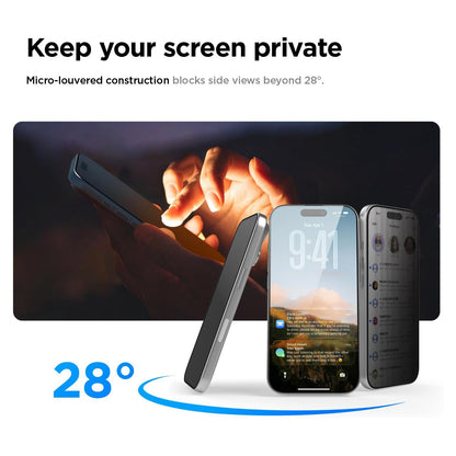 Tempered Glass Privacy Screen Protector Anti-Spy 9H Hardness For Apple iPhone 17 (6.3”)