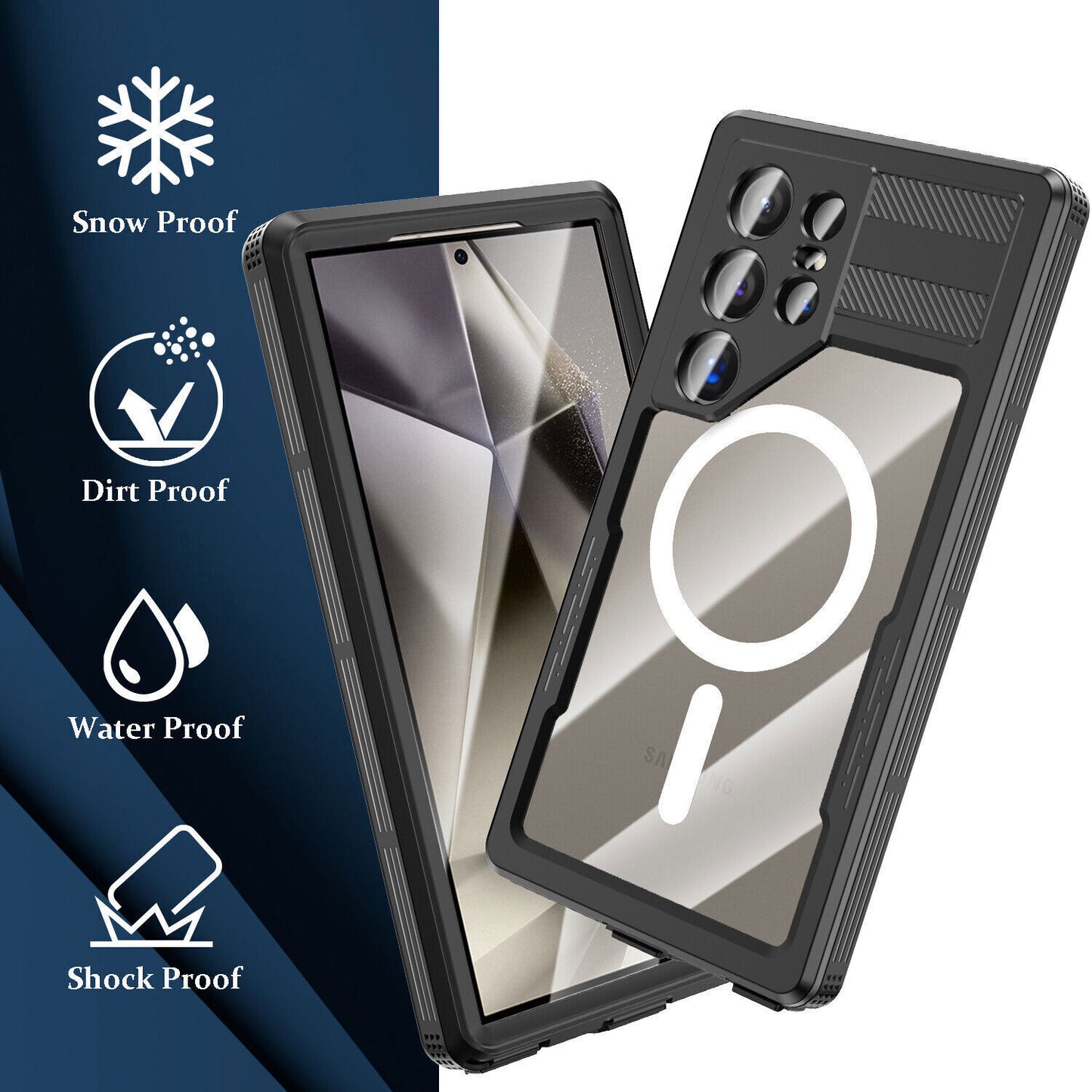 Redpepper Life Waterproof ShockProof Case For Samsung Galaxy S24 Ultra Plus Cover MagSafe Magnetic