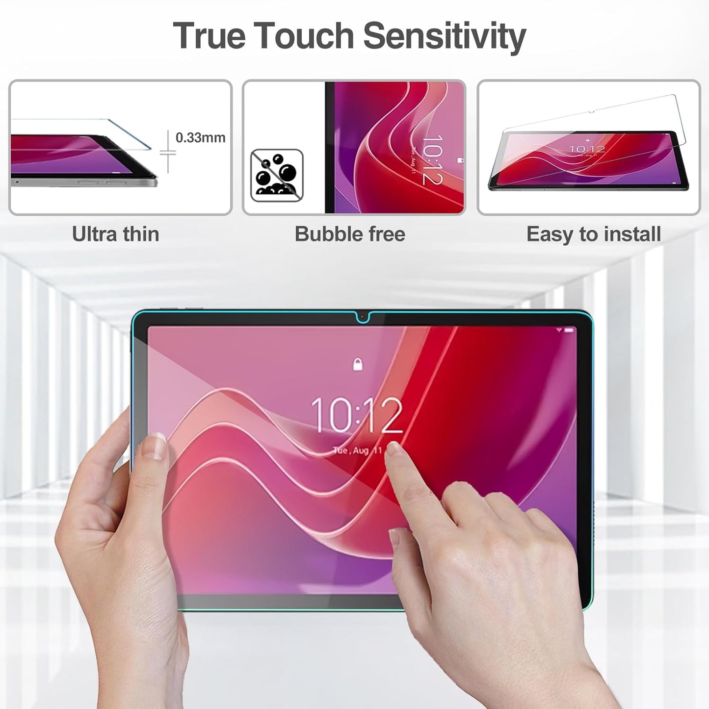 Screen Protector For Lenovo Tab M11/Tab K11 LTE 11" 2024/Idea Tab 11" 2025 TB330FU, Tempered Glass Film Guard