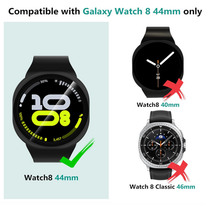 Samsung Galaxy Watch 8 44mm Tempered Glass Screen Protector Case