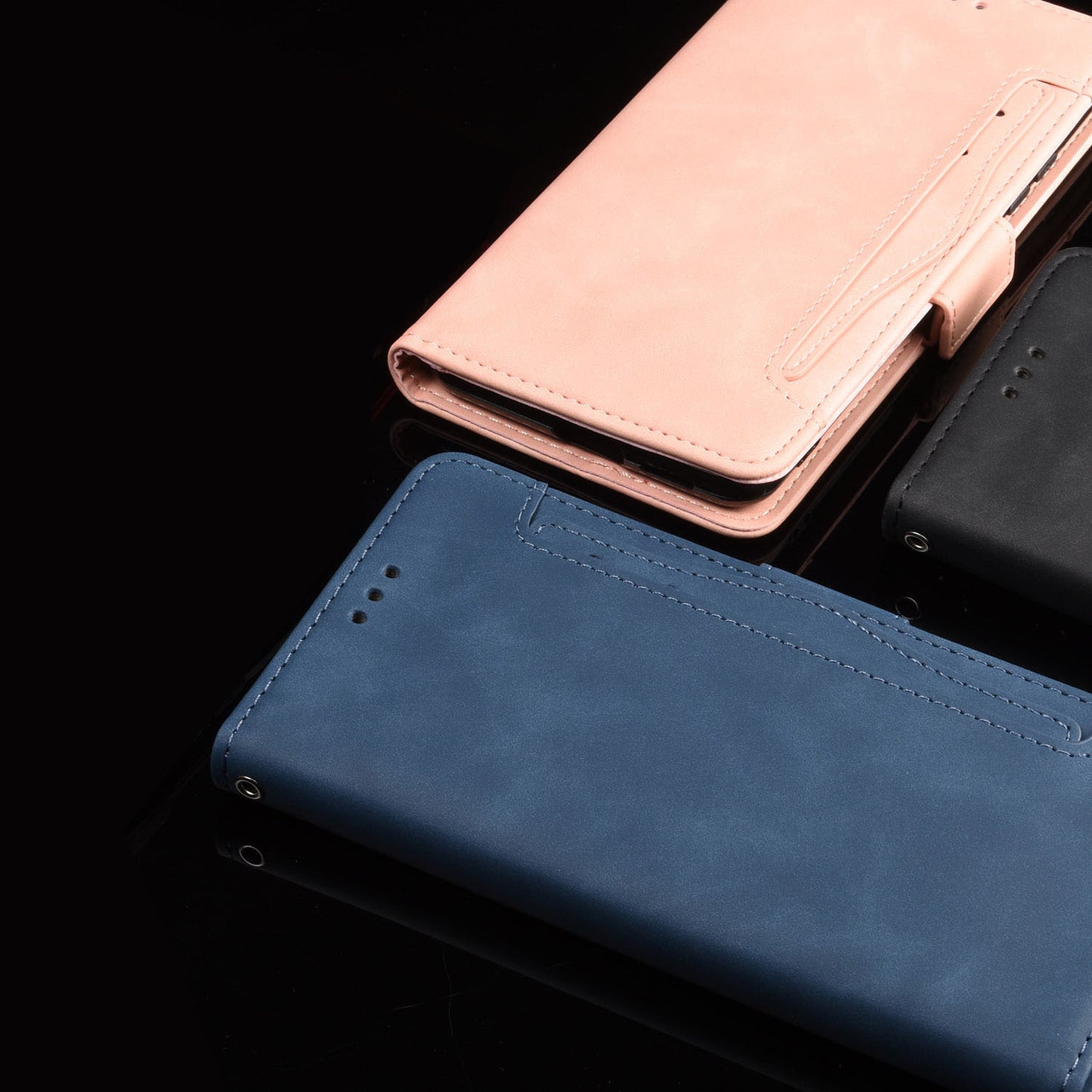 Premium Leather Wallet Flip Case TPU Cover Card For iPhone 15 Pro Max Plus